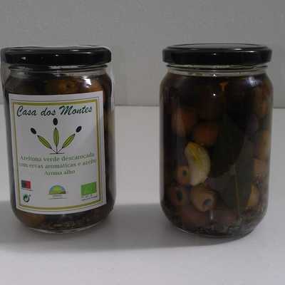 Azeitona verde descaroçada ervas aromáticas com azeite aroma alho 180g