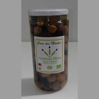 Azeitona mista com caroço frasco 440g