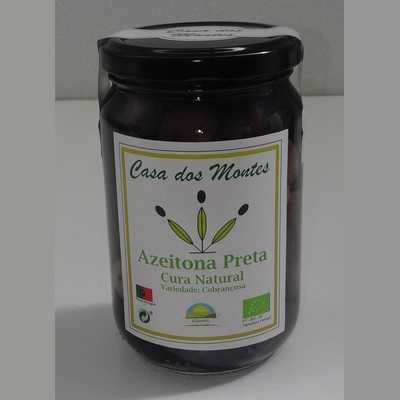 Azeitona preta com caroço frasco 220g